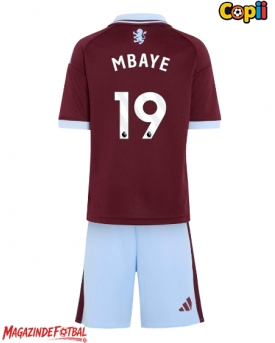 Aston Villa Ibrahim Mbaye #19 Echipament de Fotbal Replică 2026-27 Copii Acasa (+ Șorturi)